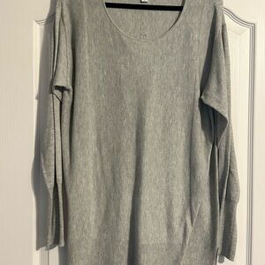 Elle Gray Long Sleeve Sweater